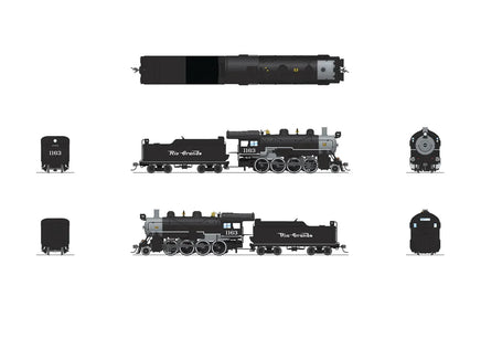 HO Broadway Ltd 2-8-0 Consolidation DRGW 1163 Paragon4 Sound/DC/DCC Smoke 8736