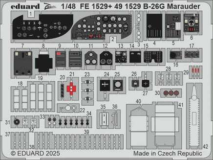 1/48 Eduard B-26G Marauder Zoom set for ICM kit FE1529