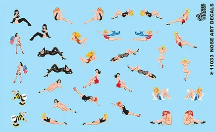 1/24-1/25 Gofer Nose Art Model Decals 11033