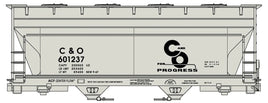HO Accurail Chesapeake & Ohio (C&O) 2-Bay ACF Covered Hopper 2219