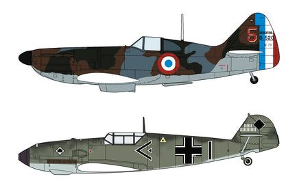 1/72 Hasegawa Dewoitine D.520 & Messerschmitt Bf 109E `Battle of France´ 02332