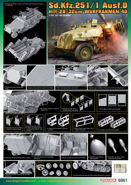 1/35 Dragon Model Sd.Kfz.251/1 Ausf. D w/ 28/32cm Wurfrahmen 40 6861