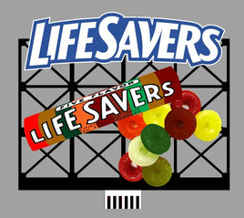 O/HO Miller Engineering Large Lifesavers Billboard 88-0851 - MPM Hobbies