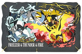Colorful dragon design with 'Freezer & Thunder & Fire' text on a black background