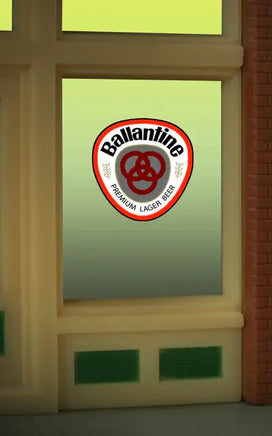 O/HO Miller Engineering Ballantine Window Sign 8865 - MPM Hobbies
