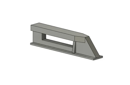 Gray metal bracket on a white background