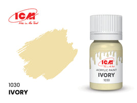ICM Acrylic Paint Ivory (12 ml) 1030