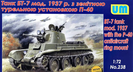 1/72 Uni Model BT-7 Tank Mod.1937 with the P-40 238