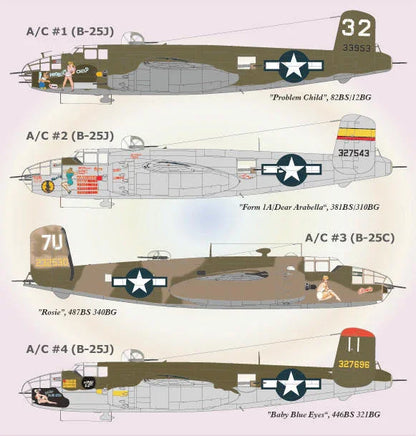 1/72 Lifelike Decals B-25 Mitchell p-3 72-041