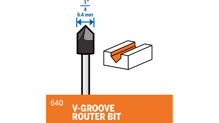 Dremel 1/4" V-Groove Router Bit 640
