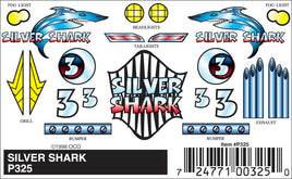 PineCar Silver Shark Decal 325