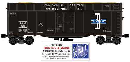 O RMT Woodchip Car Boston & Maine 86442