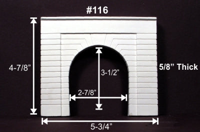 HO Monroe Tunnel Portal Groove Face Concrete Single-Track #116