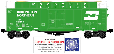 O RMT Woodchip Car Burlington Northern 86428