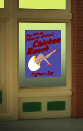Miller Engineering Chicken Ranch Window Sign 9050 - MPM Hobbies