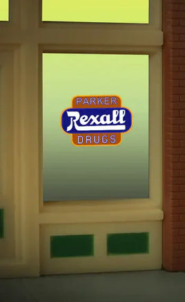 O/HO Miller Engineering Rexall Window Sign 8820 - MPM Hobbies