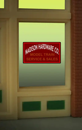 O/HO Miller Engineering Madison Window Sign 8920 - MPM Hobbies