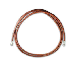 Coiled copper cable on a white background