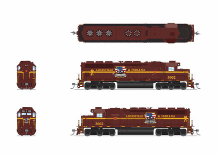 HO Broadway Ltd EMD SD45 Louisville & Indiana 3002 "Honoring Our Veterans" Paragon4 Sound/DC/DCC 9810