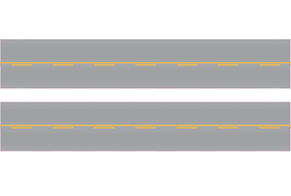N Easy Streets Aged Asphalt Straight Section - Single Passing - No White Lines (Qty 2) 325-3131