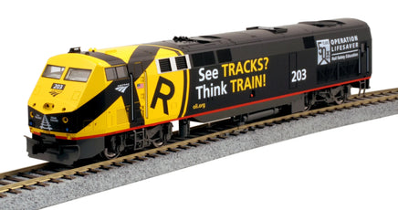 HO Kato GE P42 "Genesis" Amtrak "Operation Lifesaver" #203 with ESU Loksound 37-6119-L - MPM Hobbies