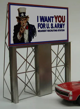 O/HO Miller Engineering Uncle Sam Billboard 88-2151 - MPM Hobbies