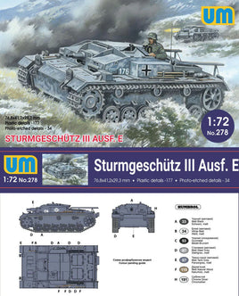 1/72 Uni Model Sturmgeschutz III Ausf. E 278