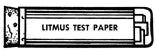 Litmus test paper packaging with text on a white background
