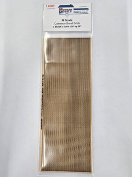 N-scale common bond brick sheet packaging on a white background