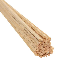 Bud Nosen Balsa Wood Stick 3/32" x 3/32" x 36" (48/pkg) 1022