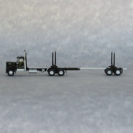N Trainworx Black Kenworth W900 Log Truck 49081