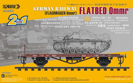 1/35 Sabre Model German Railway FLATBED Ommr (2 in 1) 35A03