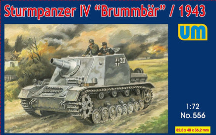 1/72 Uni Model Sturmpanzer IV Brummbar 1943 Plastic Model Kit 556