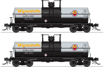 HO Broadway Ltd 6,000 Gallon Tank Cars Wyandotte Chemicals (2-Pack) 6469