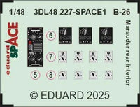1/48 Eduard B-26 Marauder Rear Interior SPACE for ICM Kit 3Dl48227