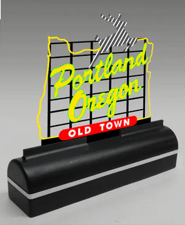 Miller Engineering Portland Oregon Sign Desk Top Neon Base 2350
