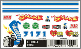 PineCar Cobra Decal 309