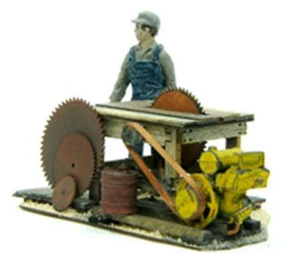 O Banta Modelworks Farmers Table Saw, White Metal and Wood 724 - MPM Hobbies