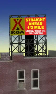 N/Z Miller Engineering KOA Roadside Billboard 339090 - MPM Hobbies