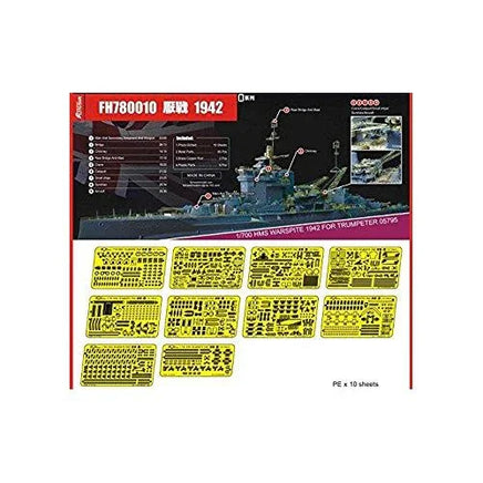 1/700 Flyhawk Photo Etch HMS Warspite 1942 (For Trumpeter 05795) 780010