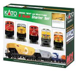 N Kato Canadian Pacific GE ES44AC Gevo N Gauge Diesel Freight Train Set 106-0022