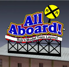 N/HO Miller Engineering Small All Aboard Billboard 44-1852 - MPM Hobbies