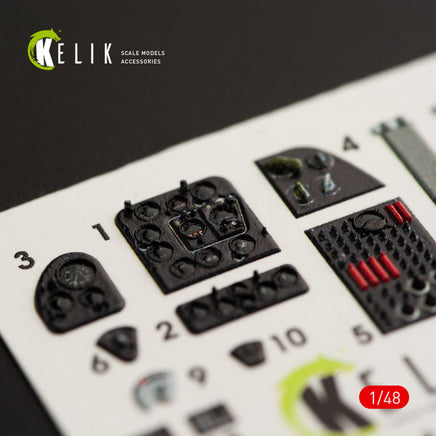 1/48 Kelik SBD-4 Dauntless interior 3D decals for Hasegawa kit K48039