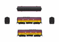 HO Broadway Ltd EMD F7B ACWR 276 Magenta & Yellow Paragon4 Sound/DC/DCC 9681