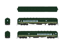 HO Broadway Ltd NP Heavyweight 5-Car Passenger Set Loewy Two-Tone Green "Green River" 9102 - MPM Hobbies