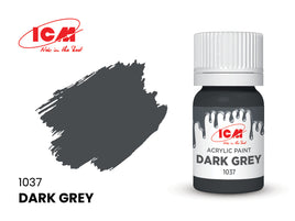 ICM Acrylic Paint Dark Grey (12 ml) 1037