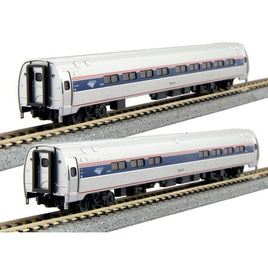 N Kato Amfleet I Coach Phase VI 2-Car Set A with Preinstalled Interior Lights 106-8003-1 - MPM Hobbies