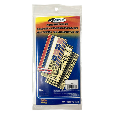 Estes Water Slide Decal Set 003170