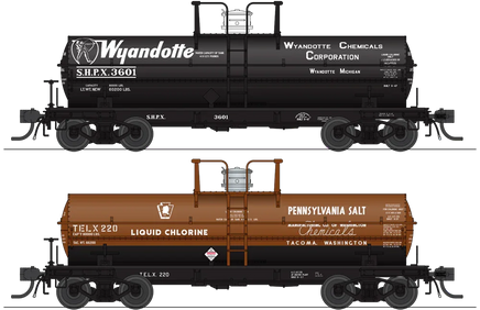 HO Broadway Ltd 6,000 Gallon Tank Cars Variety Set C (2-Pack) 6472