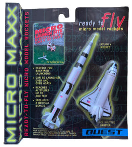 Quest Micro Maxx Space Shuttle & Saturn V Dual Rocket Pack - Q5643